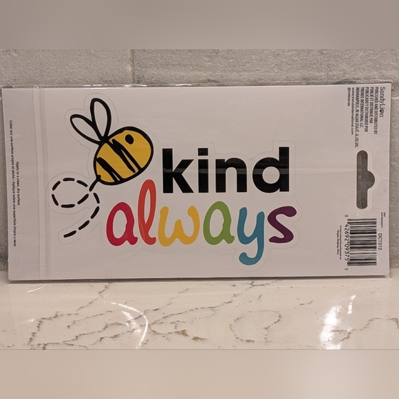 Vinyl Decal - Bee Kind Always - NWT - Colorful 2.5x3.35 Inches - Picture 8 of 8
